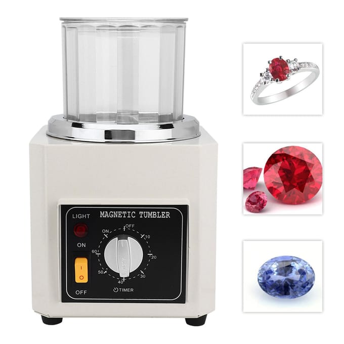 Magnetische Tumbler Sieraden Polijstmachine Finisher Machine Professioneel Polijstgereedschap white