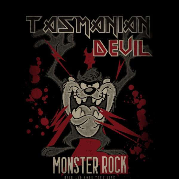 Looney Tunes Tasmanian Devil Monster Rock Trui - Zwart - S