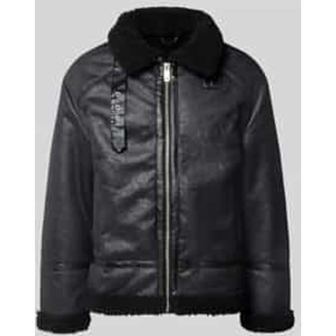 regular fit jack jas in leerlook