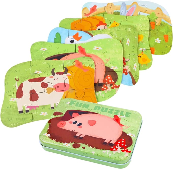 Kinderpuzzel voor Huisdieren | 5 Puzzels voor Kinderen