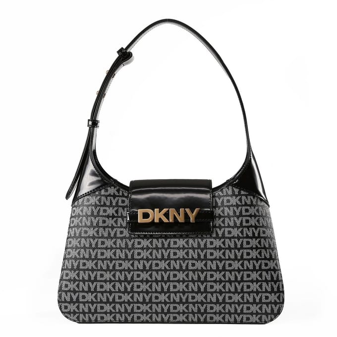 DKNY schoudertas handtas Avril Shoulder Bag BK Logo - BK zwart