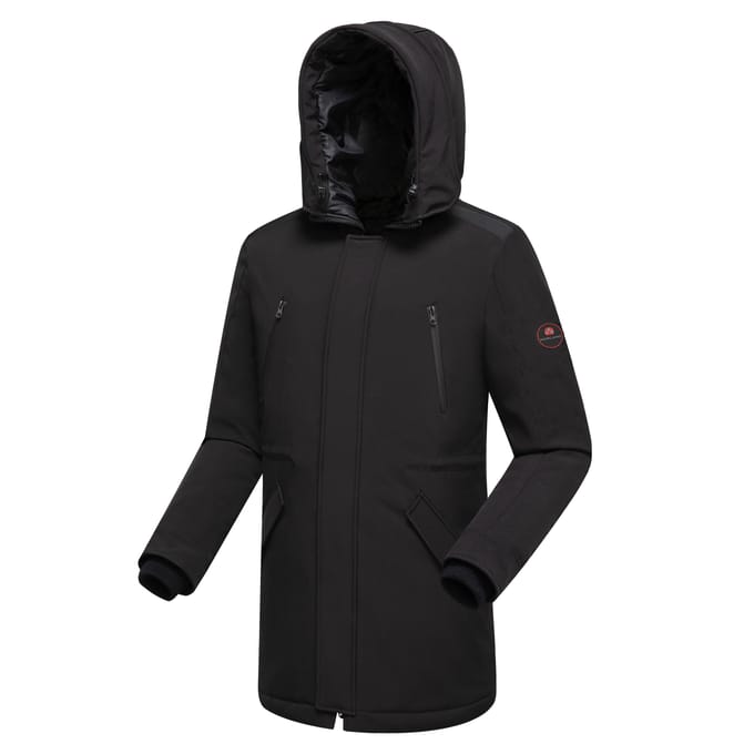 Norlund - Heren Jas winter Bismo Softshell Parka - Zwart - Maat L