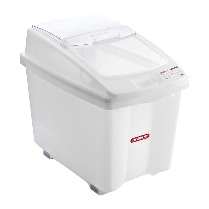 Araven transparante ingrediëntenbak met wielen 80ltr