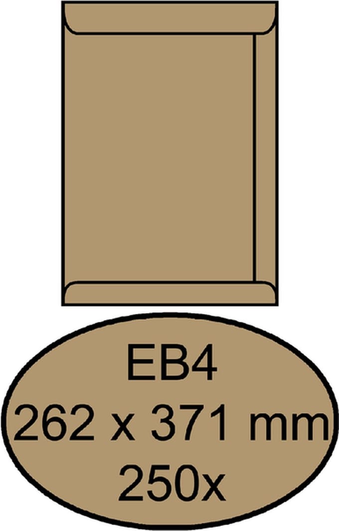 Envelop quantore akte eb4 262 x 371 100 gr bruinkraft