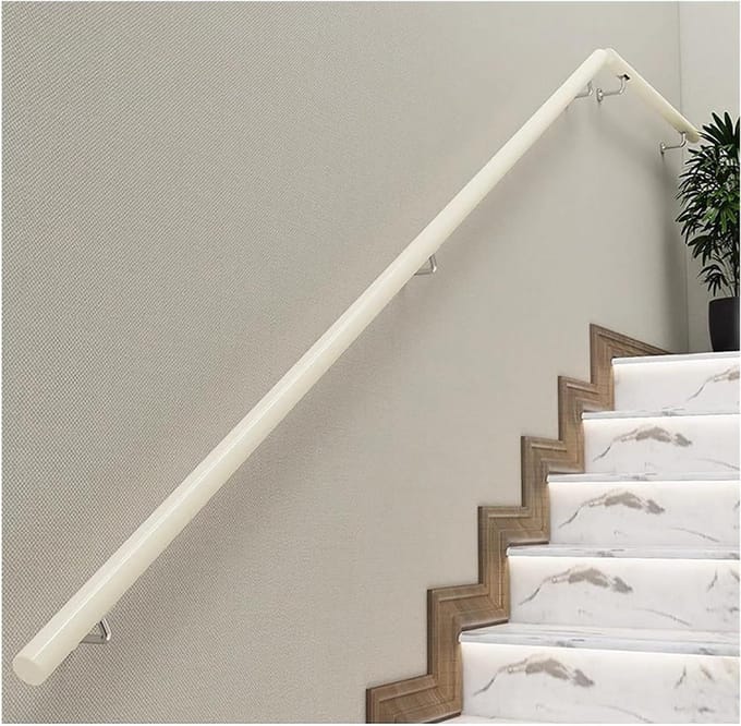 Houten Spandoek - Trapsteun - Veiligheid Thuis - Massief Hout - 12 m - Wit