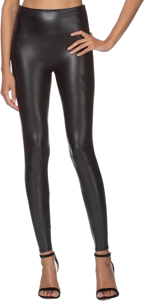 Comfortabele Dames Leren Legging | Kunstleer Legging | Zwart - Maat 38 (S)
