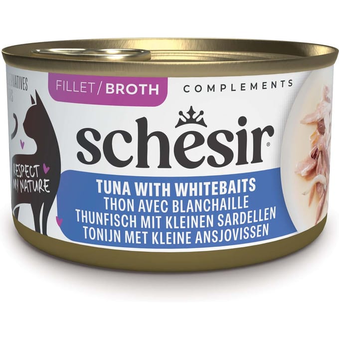 12x 70g Schesir Complements in Brühe  Katzenfutter nass