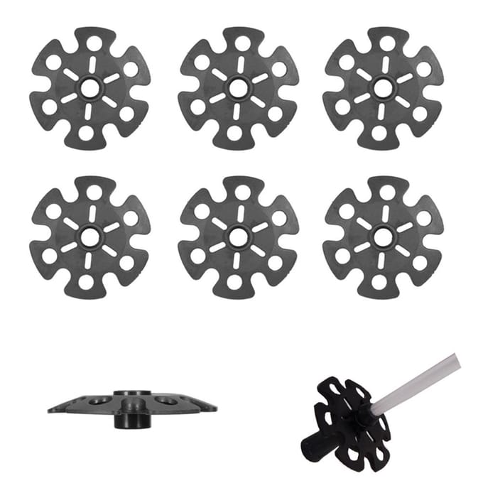 6 Stuks Wandelstok Sneeuwmanden Wandelstok Vervangende Tips Accessoire voor Sneeuw Modder Zand gray