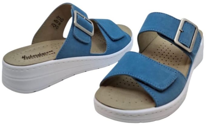 Hickersberger Napoli Hellblau Slipper 7331 | Comfortabele Damesslipper