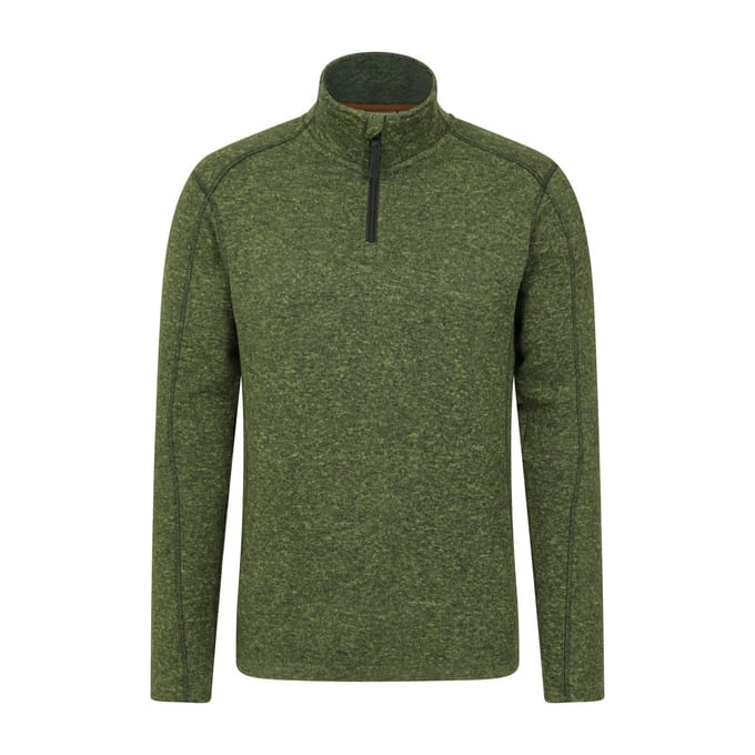 Mountain Warehouse Heren Idris II Half Zip Fleece Top (Donkergroen)