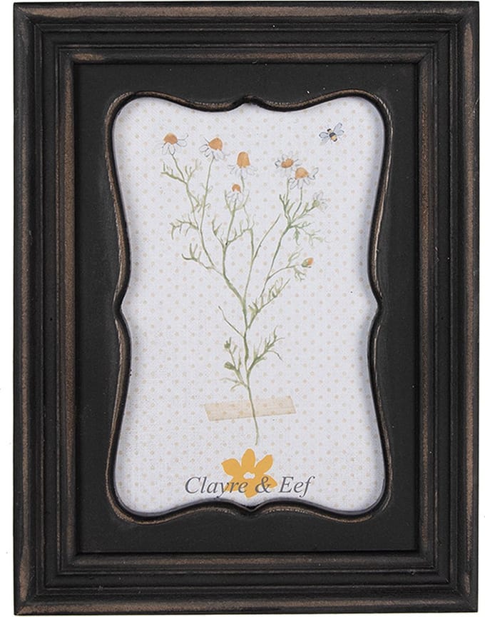 Clayre & Eef Fotolijst 13x18 cm Zwart Bruin MDF