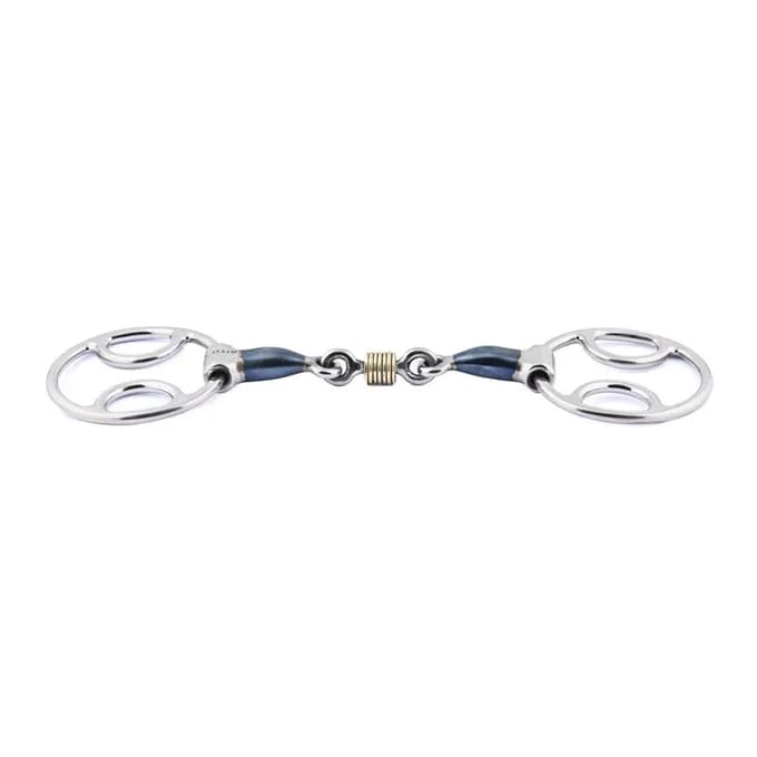 Mors dubbel brisure voor paard 3 effecten met koperen ringen Jump'In