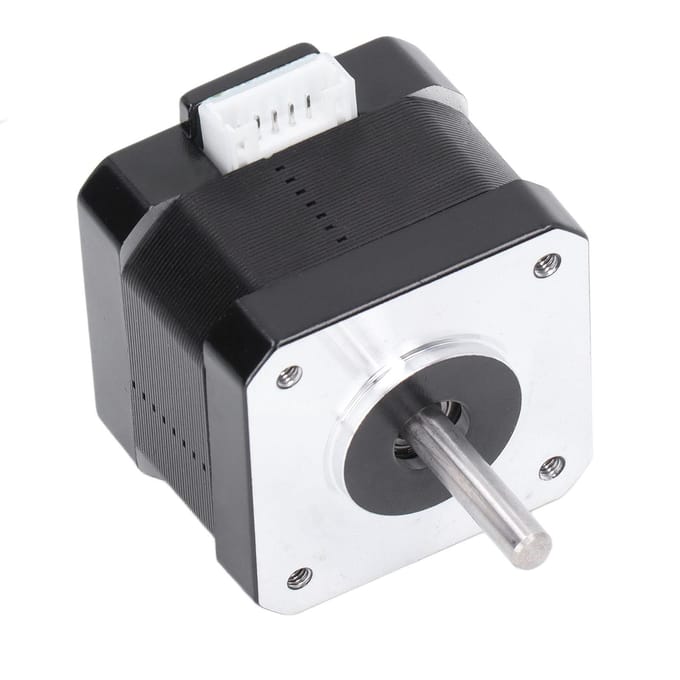 Moteur pas à pas pour imprimante 3D 42 pas Arbre de sortie double 1.3A 0.3Nm 2 phases 4 Accessoire black