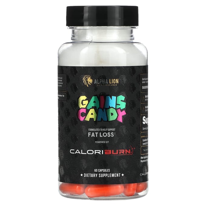ALPHA LION, Gain Candy, CaloriBurn, 60 capsules