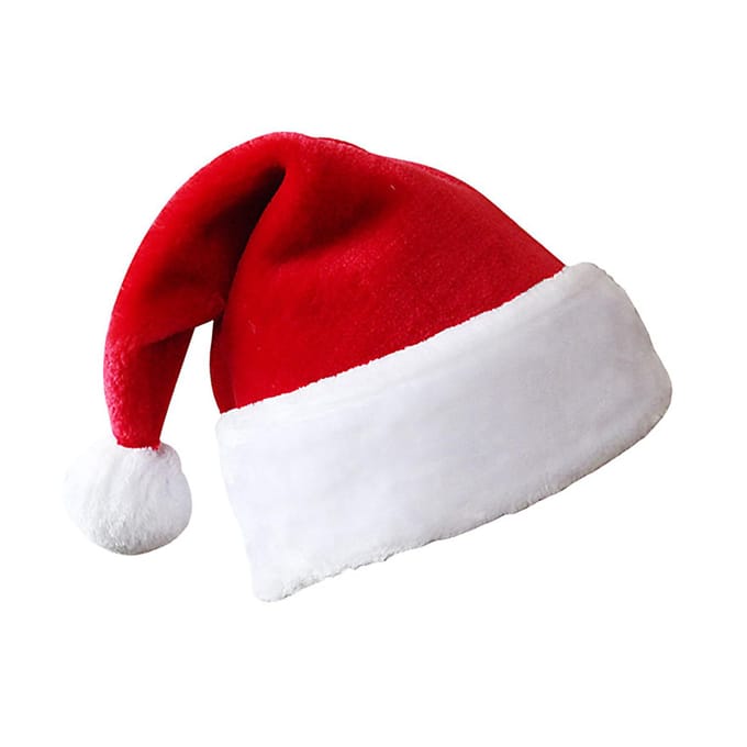 Kinderen Volwassen Hoed Verdikte Pluche Hoed Kerstmuts Kerstdecoratie Benodigdheden red