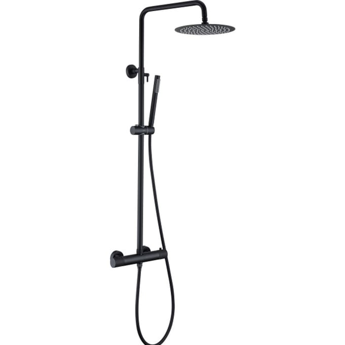 Luzzo® Serru Regendouche Diamond met Thermostaat- mat Zwart