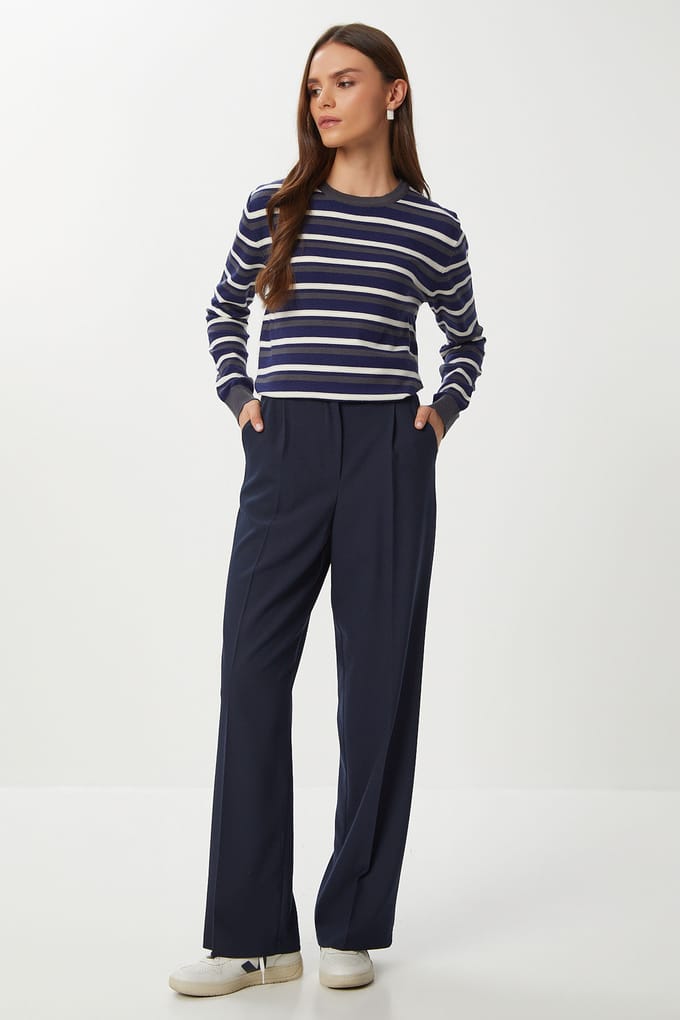 Gestrikte Rechte Pantalon