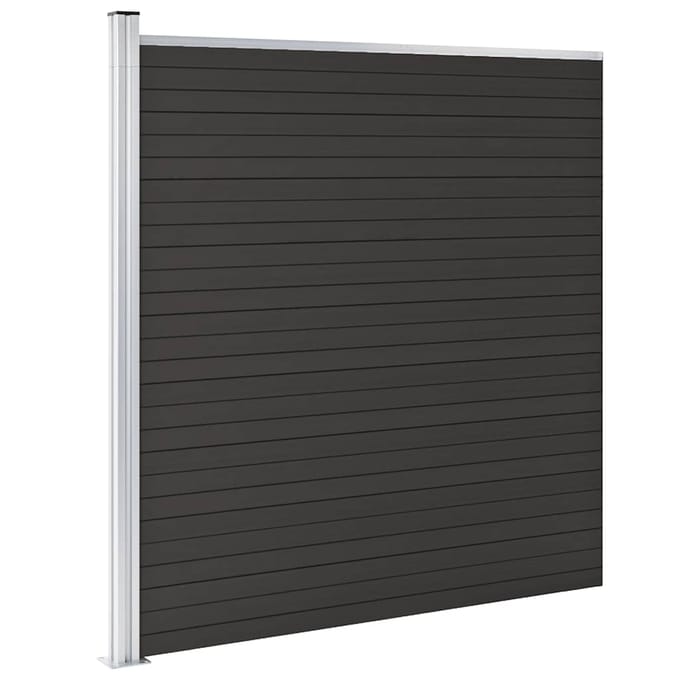 vidaXL - Schuttingpaneel - 175x186 - cm - HKC - zwart