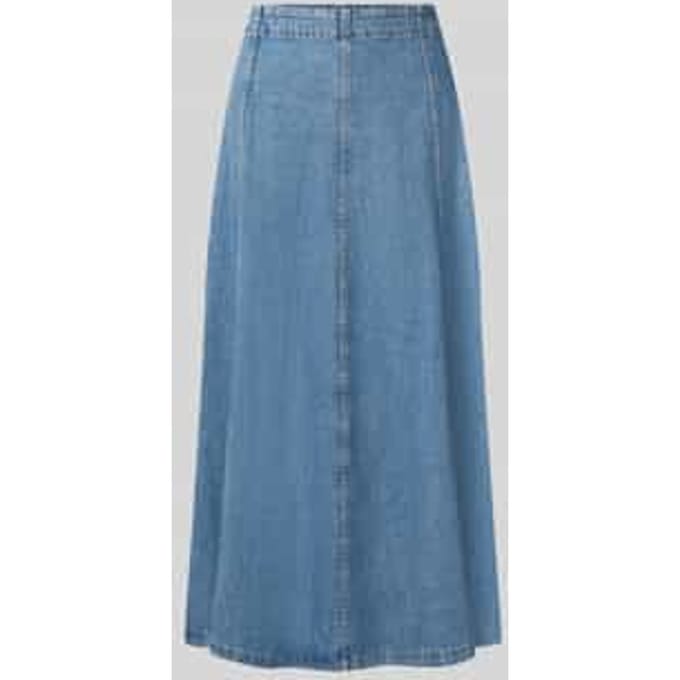 Midirok van zuivere katoen in denimlook
