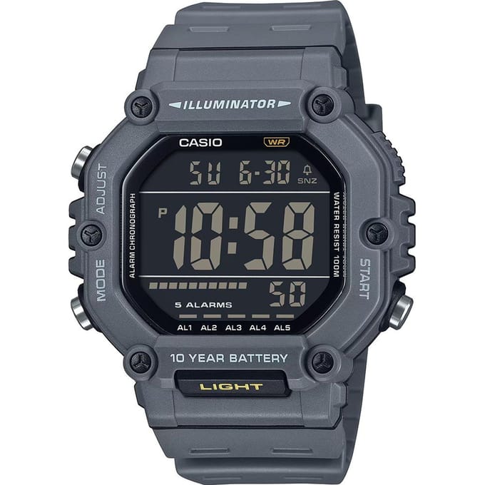 Casio Casio Collection AE-1600H-8BVEF Horloge - Kunststof - Grijs - Ø 47 mm