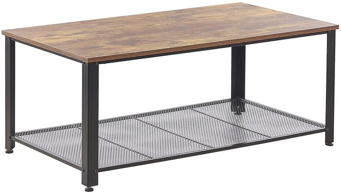 ASTON - Salontafel - Donkere houtkleur - Spaanplaat