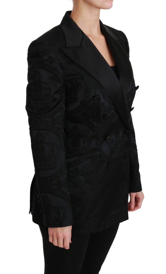 Paisley Geperst Dubbelgedecteerd Blazer