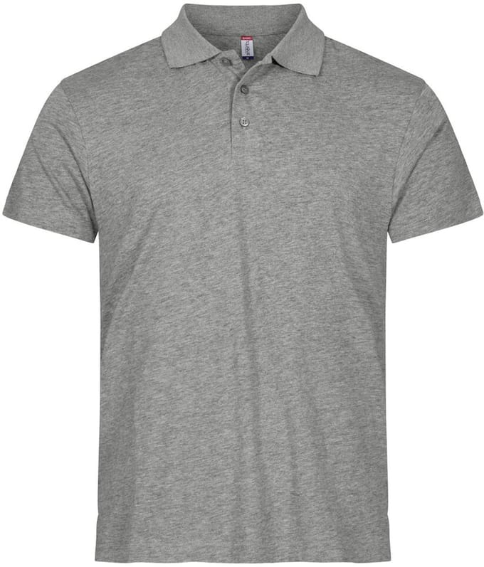 Clique Single Jersey Polo 028280 - Grijs-melange - S