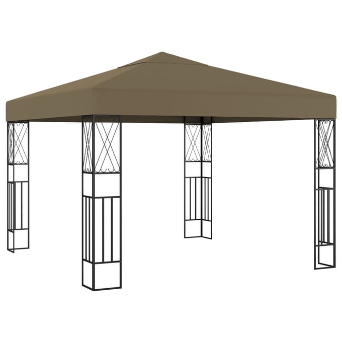 vidaXL - Prieel - 3x3 - m - stof - taupe