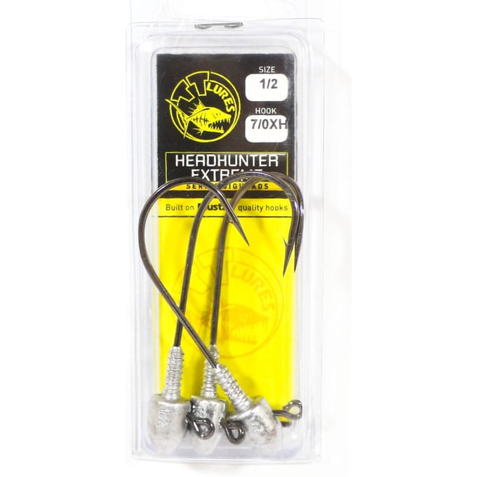 Tackle Tactics TT Head Hunter Extreme Jig Head 1/2 oz 7/0 XH 3/pack (1883)