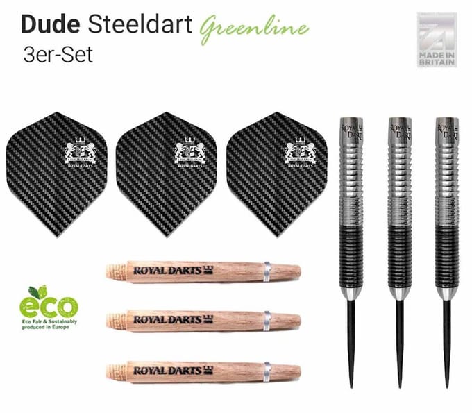 Royal Darts Green Line dartpijlen 23 gram tungsten professioneel.