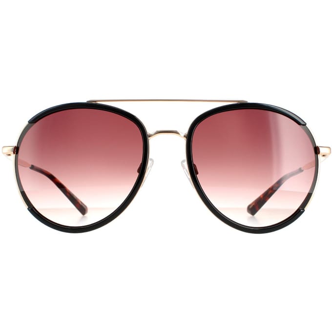 Ted Baker zonnebril TB1638 Gaia 001 Zwart goudbruin gradiënt