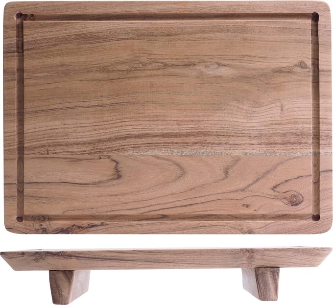 Cosy & Trendy Serveerplank Met Groef Acacia 35 x 25 cm