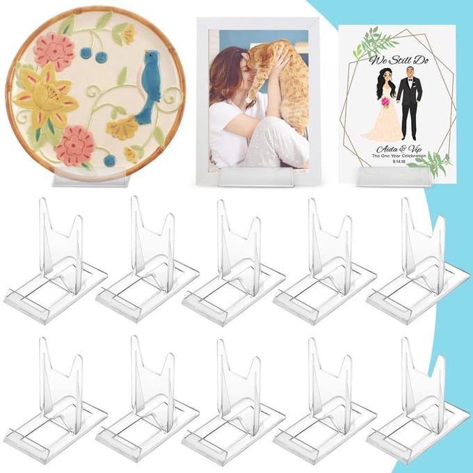 Dailygoods- Displaystandaard - 10 Stuks - Verstelbare Acryl Houder