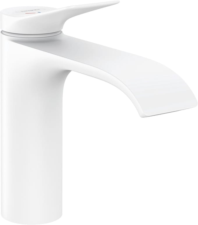 Hansgrohe VIVENIS 1 greeps wastafelkraan - 110 - coolstart - zonder afvoer - mat wit