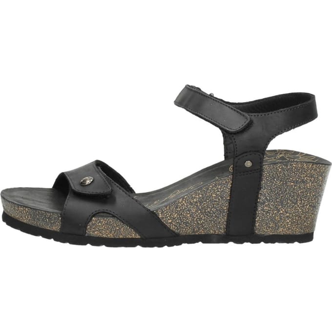 Panama Jack Julia Basics B1 sandalen met sleehak zwart - Maat 41