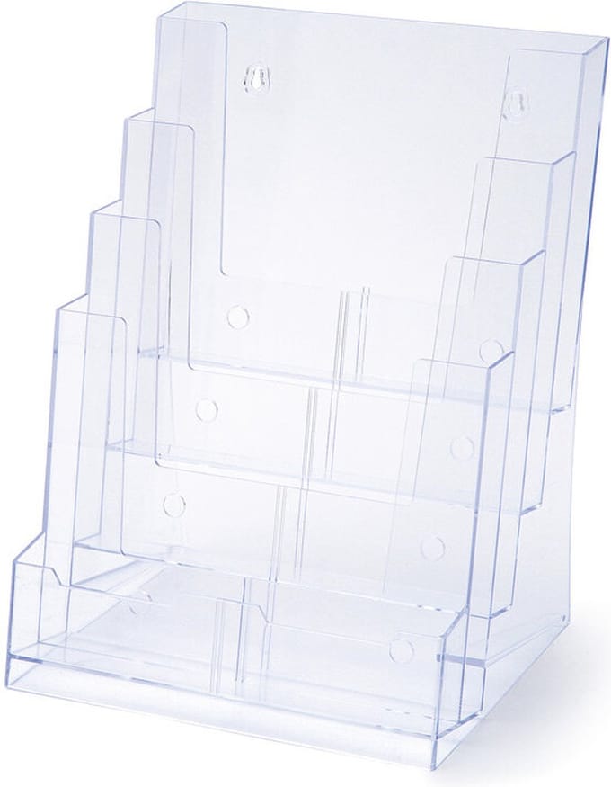 Scritto® Folderhouder Counter/Wandmontage 4x A4 Portrait - 4DA4P