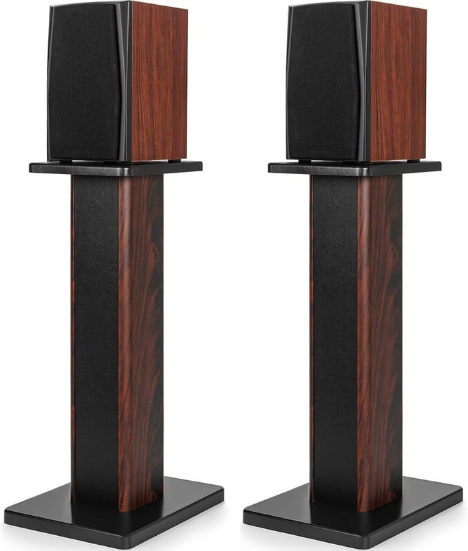 Luidsprekerstandaard Hout - Hifi Ondersteuning - Thuisbioscoop Geluid - Zandvulbaar Ontwerp - 60 cm Set van 2 - Bruin