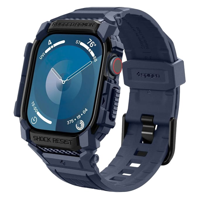 Spigen Rugged Armor™ Pro case voor de Apple Watch Series 10 / 11 - 46 mm - Navy Blue