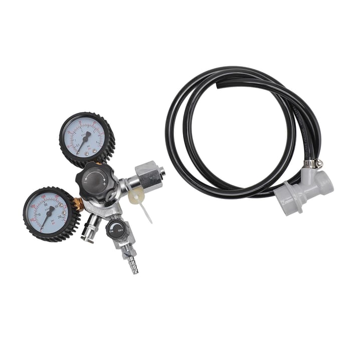 Régulateur de CO2 W21.8, régulateur de pression de fût de CO2, régulateur de pression de bière pression étanche pour brassage maison black
