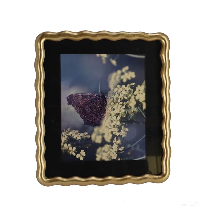 Fotolijst goud metaal 20x25 cm stijlvolle lijst interieur.