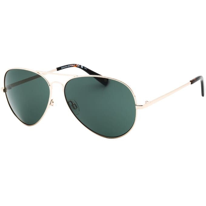 Banana Republic groene lens licht gouden zonnebril