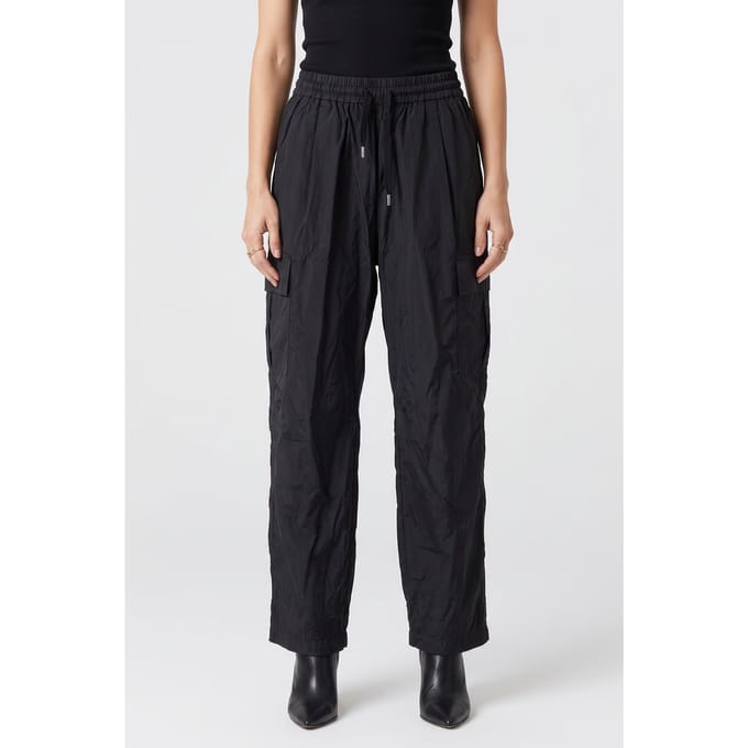 ARKET Carrie Tech Taffeta Trousers Black Größe: M | Cargohosen Outlet | Damen | Schwarz