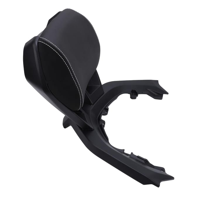 Coussin de dossier de siège arrière en cuir PU pour passager de moto avec support pour Xmax300 black