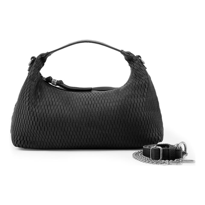 FREDsBRUDER Leren handtas schoudertas Soft Cut Handbag Black zwart