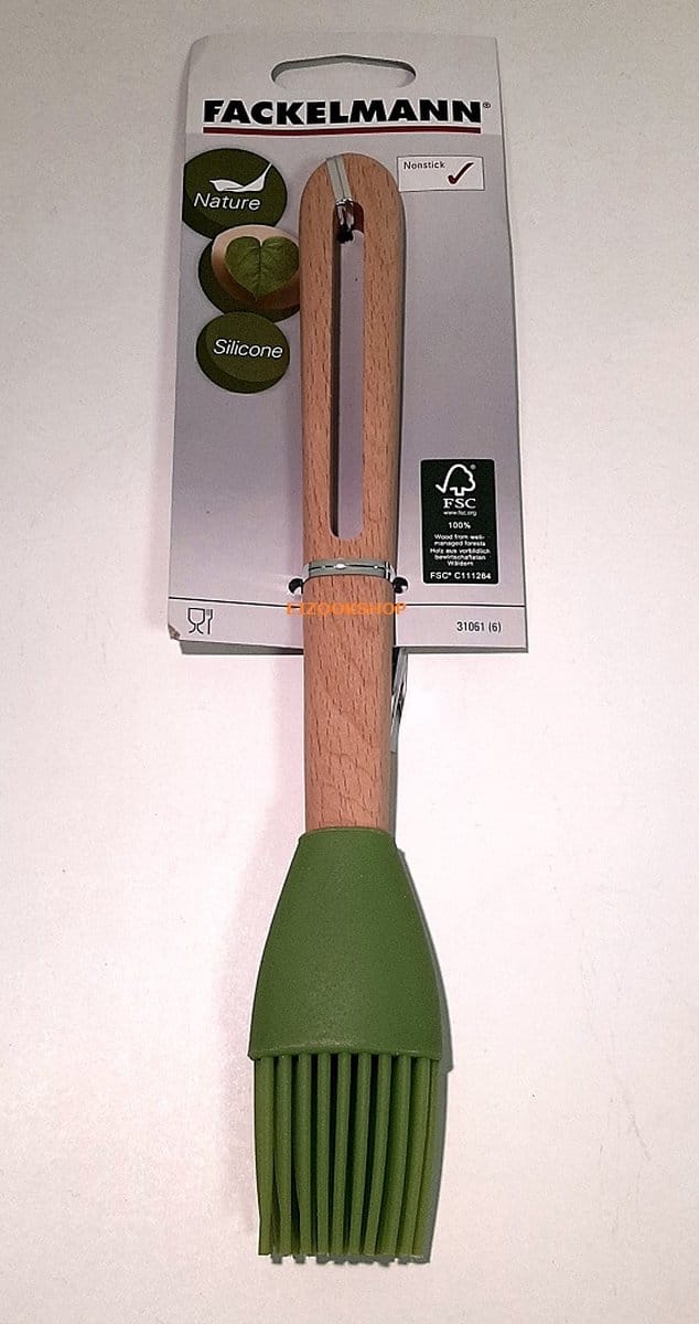 Insmeer kwast - Silicone - Houten handvat - 26 cm - Keuken - BBQ