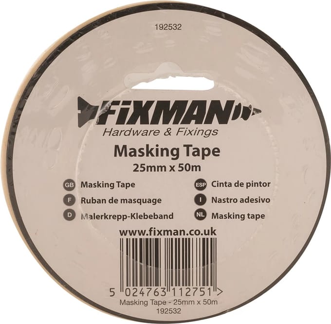 Fixman 192532 Afplaktape - 25mm x 50m