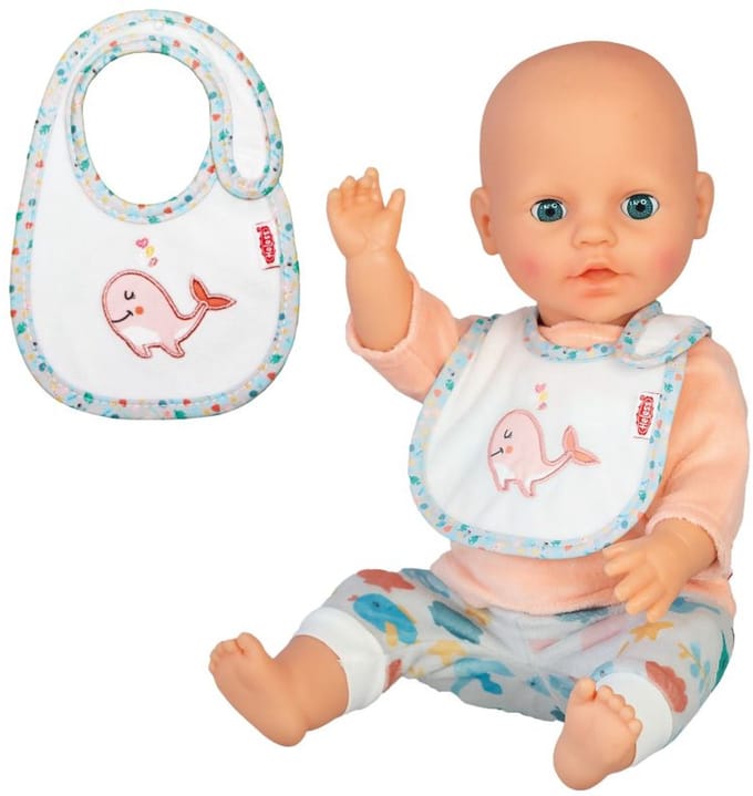 Heless poppen slabbetje walvis Bobby multicolor - babypop accessoire.