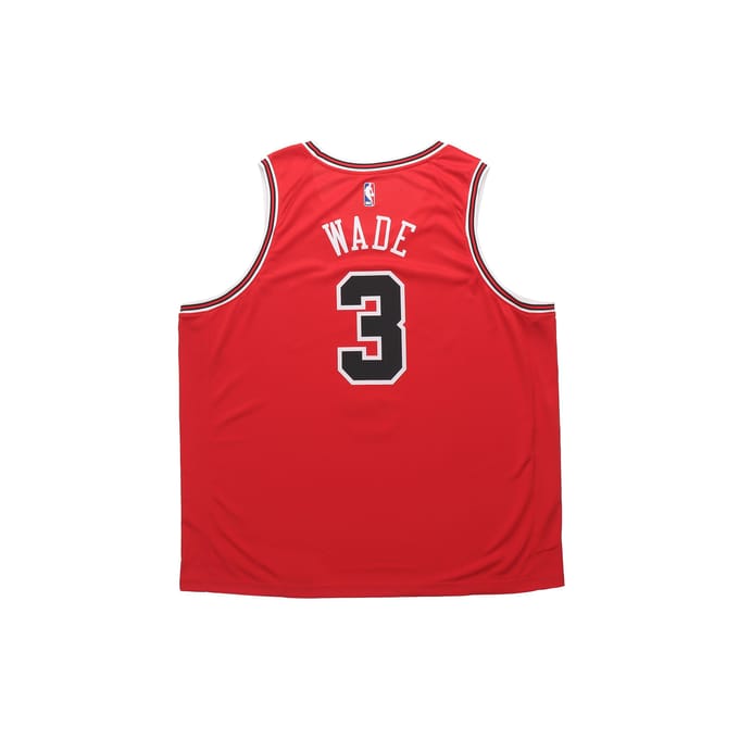 Maillot de basketball sans manches respirant vintage Nike, Édition Fan, Chicago Bulls, Wade #3 Homme Hauts Rouge 864465-658 M red