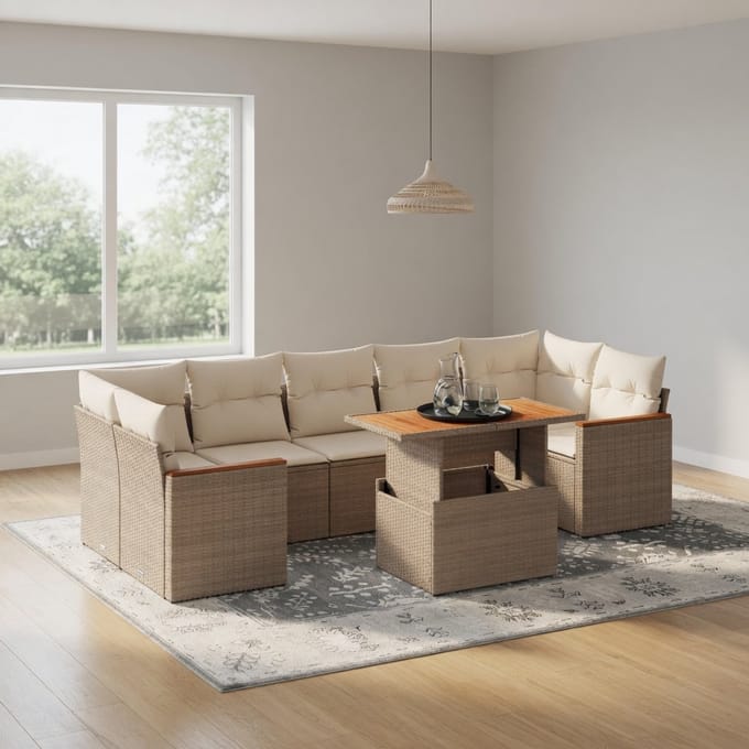 Luxe Loungeset – Weerbestendig – Beige – Industrohome