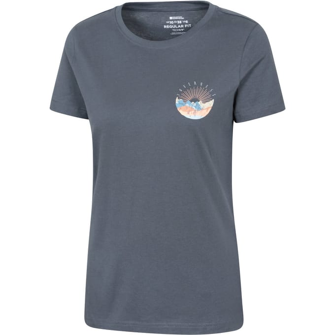 Mountain Warehouse Dames Inverness Borstprint Relaxed Fit T-Shirt (Donkerblauw)